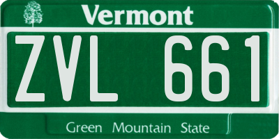 VT license plate ZVL661