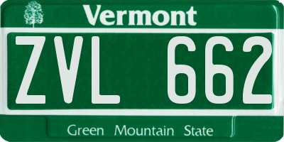 VT license plate ZVL662