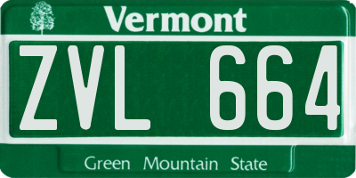VT license plate ZVL664