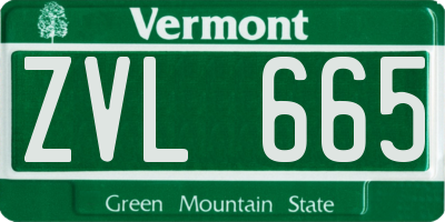 VT license plate ZVL665