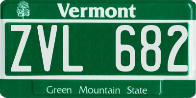 VT license plate ZVL682