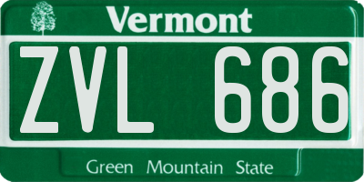 VT license plate ZVL686