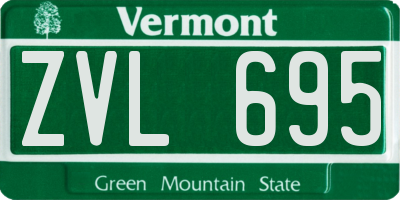 VT license plate ZVL695
