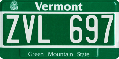VT license plate ZVL697