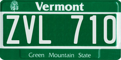 VT license plate ZVL710