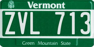 VT license plate ZVL713