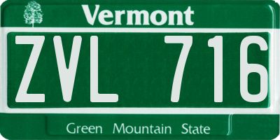 VT license plate ZVL716