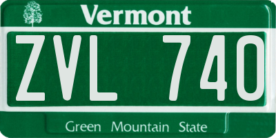 VT license plate ZVL740