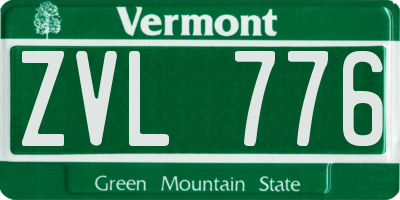 VT license plate ZVL776