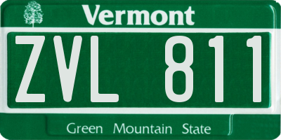 VT license plate ZVL811