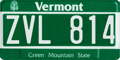 VT license plate ZVL814