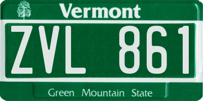 VT license plate ZVL861
