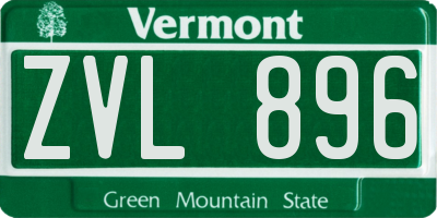 VT license plate ZVL896