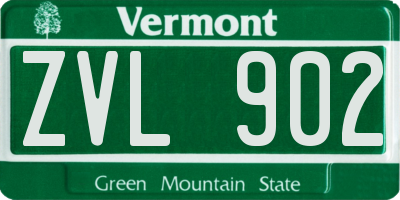 VT license plate ZVL902