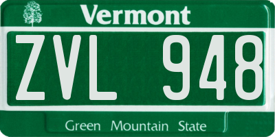 VT license plate ZVL948