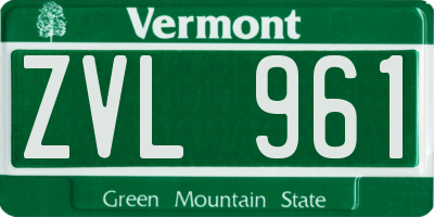 VT license plate ZVL961