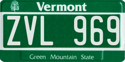 VT license plate ZVL969