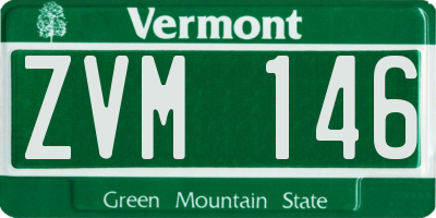 VT license plate ZVM146