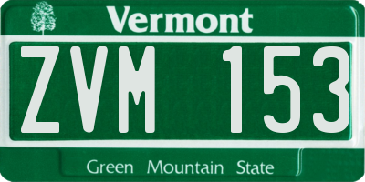 VT license plate ZVM153