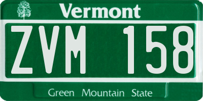VT license plate ZVM158