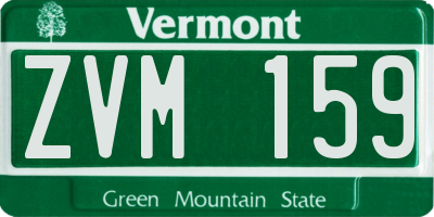 VT license plate ZVM159