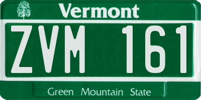 VT license plate ZVM161