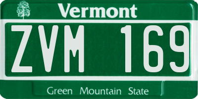 VT license plate ZVM169