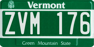 VT license plate ZVM176