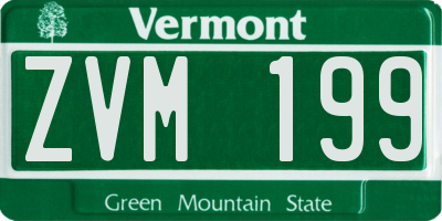 VT license plate ZVM199