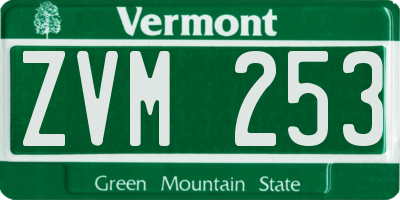 VT license plate ZVM253