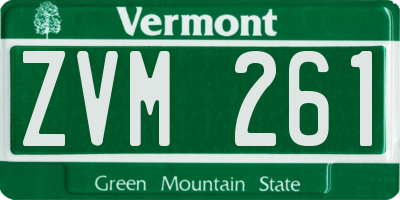 VT license plate ZVM261