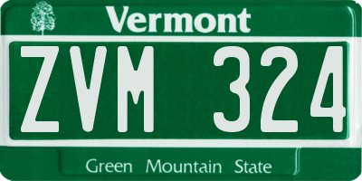 VT license plate ZVM324