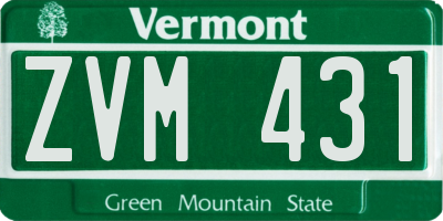 VT license plate ZVM431