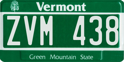 VT license plate ZVM438
