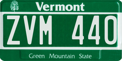 VT license plate ZVM440