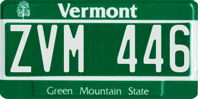 VT license plate ZVM446