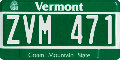 VT license plate ZVM471