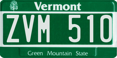 VT license plate ZVM510