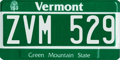 VT license plate ZVM529
