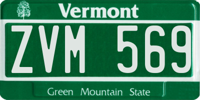 VT license plate ZVM569