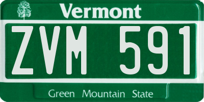 VT license plate ZVM591