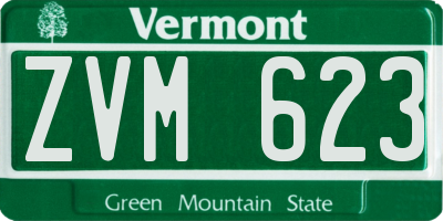 VT license plate ZVM623