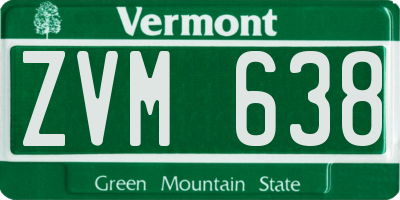 VT license plate ZVM638