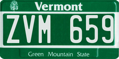 VT license plate ZVM659