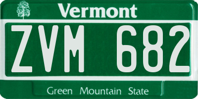 VT license plate ZVM682