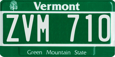 VT license plate ZVM710