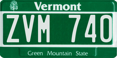 VT license plate ZVM740