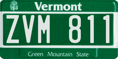 VT license plate ZVM811