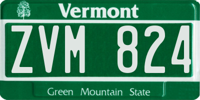 VT license plate ZVM824