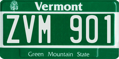 VT license plate ZVM901